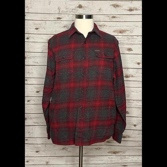 Orvis cotton-blend plaid flannel shacket - Picture 1 of 8
